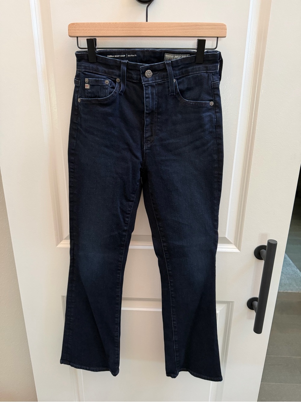 AG Adriano Goldschmied Dark Indigo Cropped Ankle Jeans